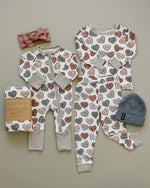 Mebie Baby Conversation Hearts Ribbed Bamboo Cozy Sleep Set For Valentines Day - 