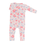 Sweet Bamboo Convertible Baby Romper with Two Way Zip and Fold Over Legs for Infants - 