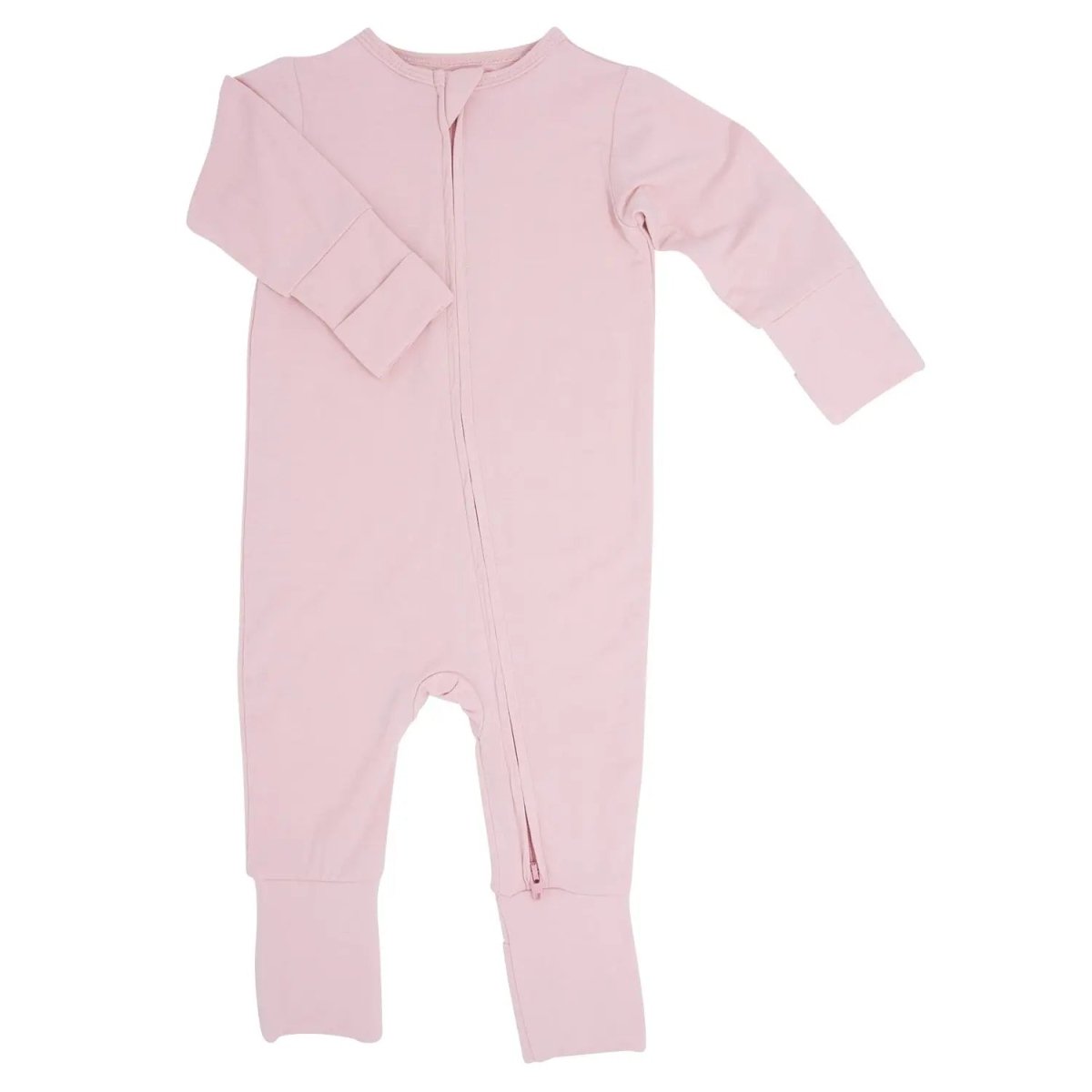 Sweet Bamboo Convertible Baby Romper with Two Way Zip and Fold Over Legs for Newborns - 