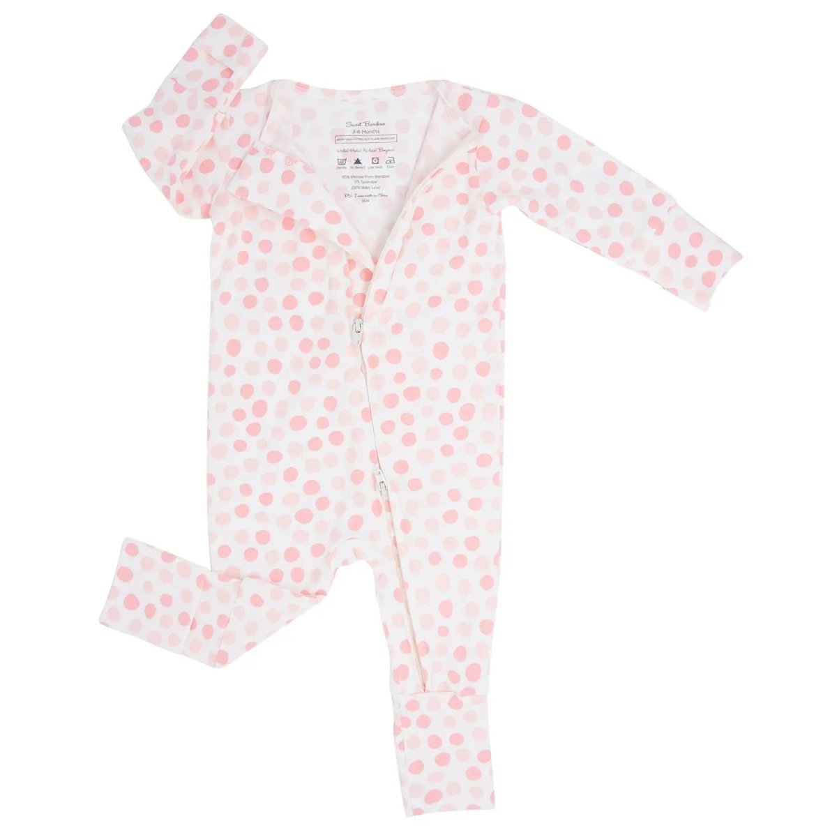 Sweet Bamboo Convertible Baby Romper with Two Way Zip for Easy Diaper Changes - 