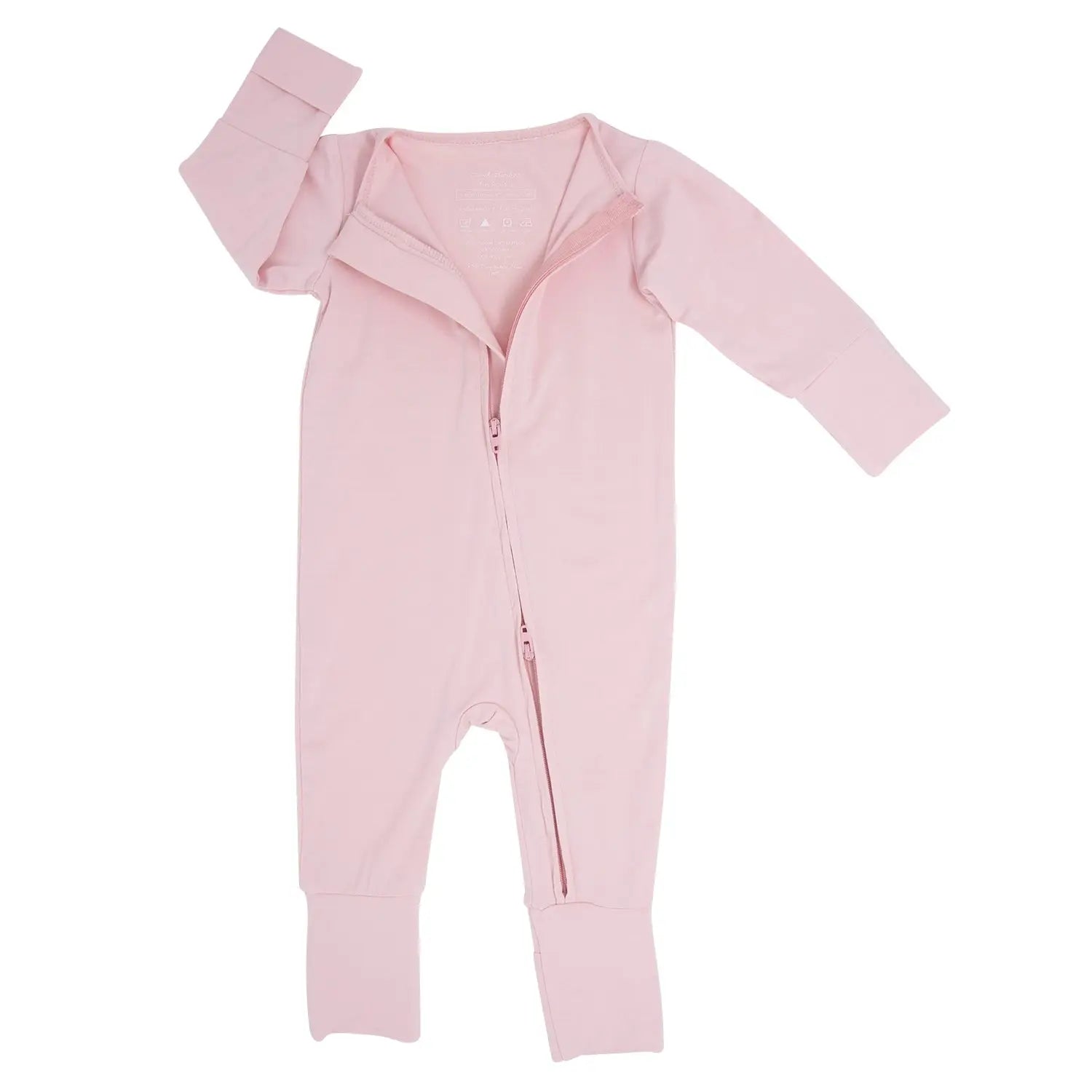 Sweet Bamboo Convertible Baby Romper with Two Way Zip and Fold Over Legs for Newborns - Apparel & Accessories > Clothing > Baby & Toddler Clothing > Baby & Toddler Sleepwear Rompers