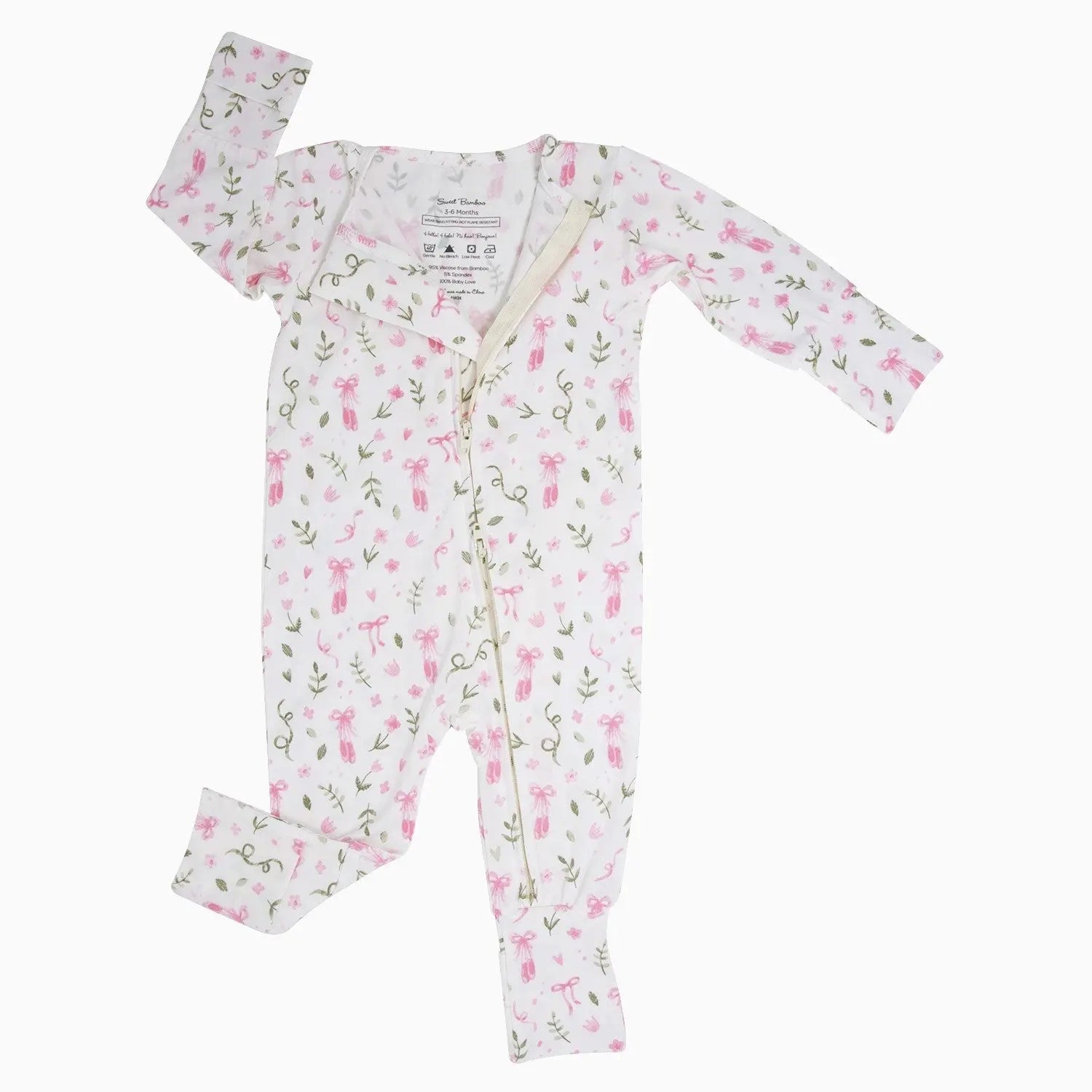 Sweet Bamboo Convertible Baby Romper with Two Way Zip for Easy Changing and Comfort - Apparel & Accessories > Clothing > Baby & Toddler Clothing > Baby & Toddler Sleepwear Rompers