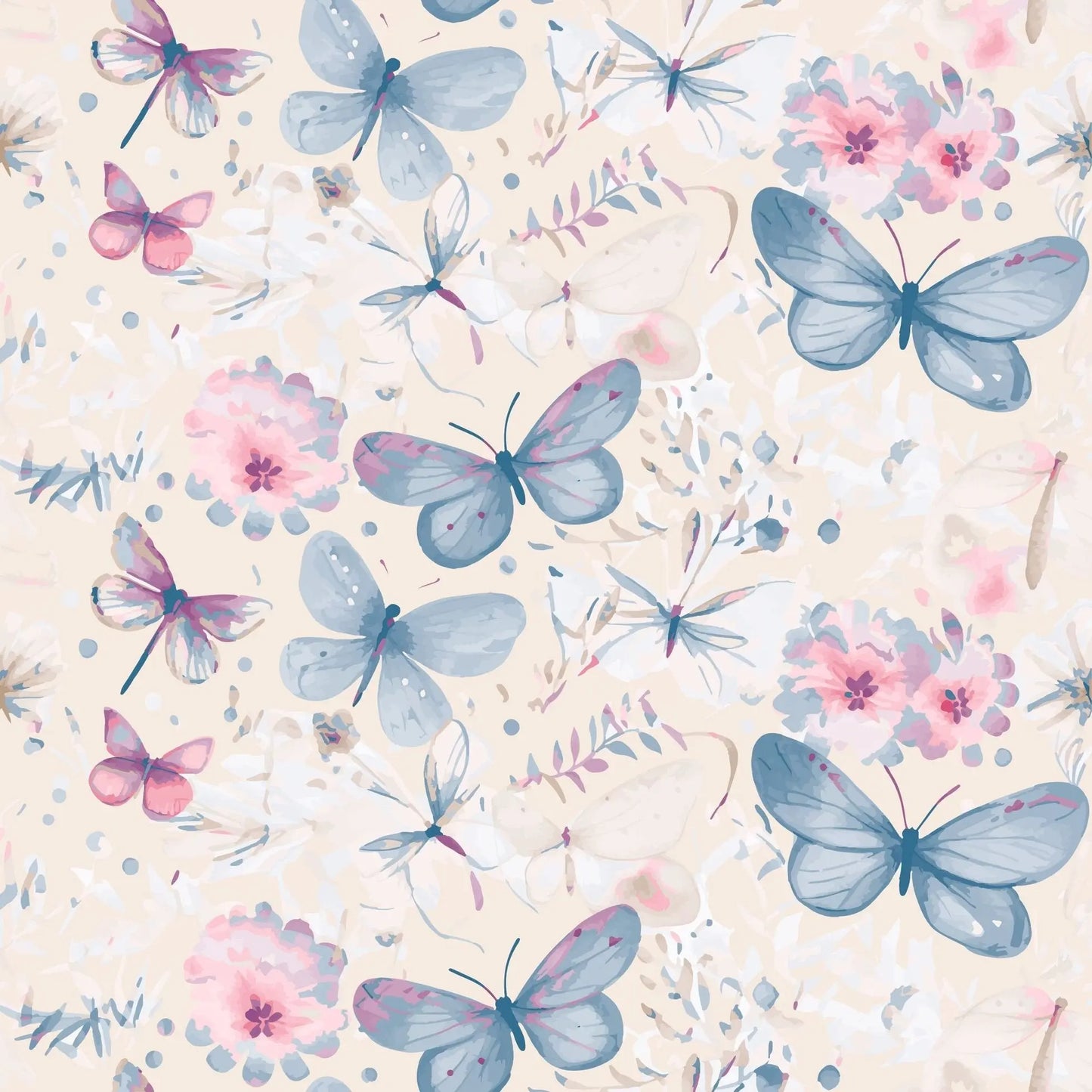 Watercolor Butterfly Convertible Romper For Babies With Two Way Zip And Fold Over Legs Sweet Bamboo