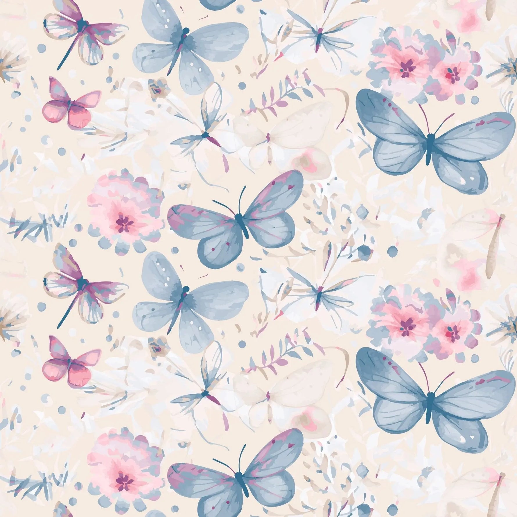 Sweet Bamboo Watercolor Butterfly Convertible Romper with Two Way Zip for Babies - Apparel & Accessories > Clothing > Baby & Toddler Clothing > Baby & Toddler Sleepwear Rompers