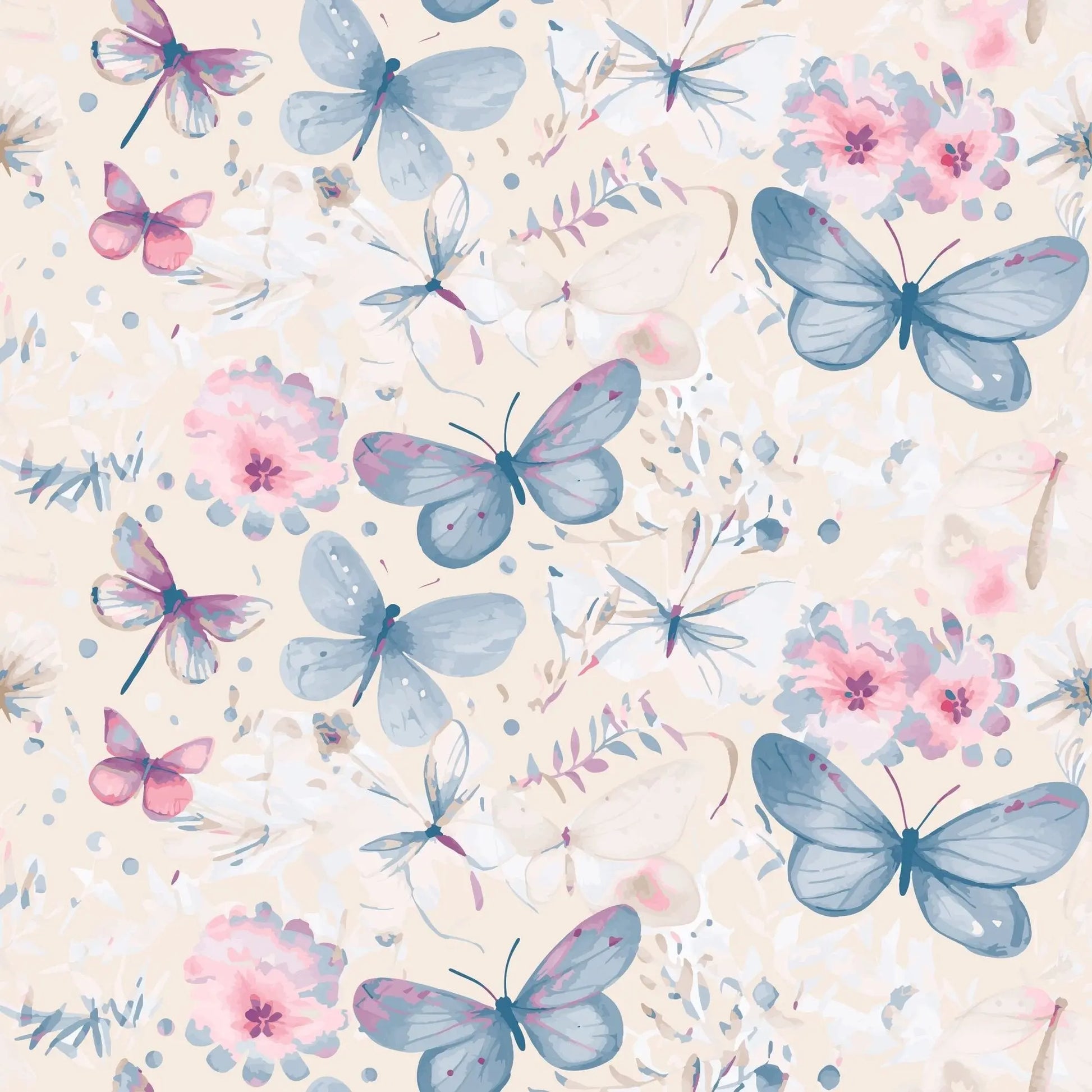 Watercolor Butterfly Convertible Romper For Babies With Two Way Zip And Fold Over Legs Sweet Bamboo
