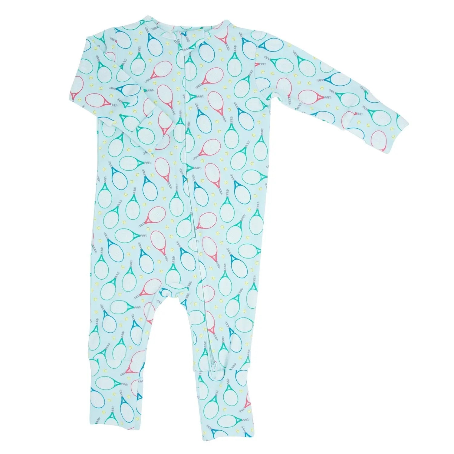 Convertible Baby Romper with Two Way Zip and Fold Over Cuffs Sweet Bamboo