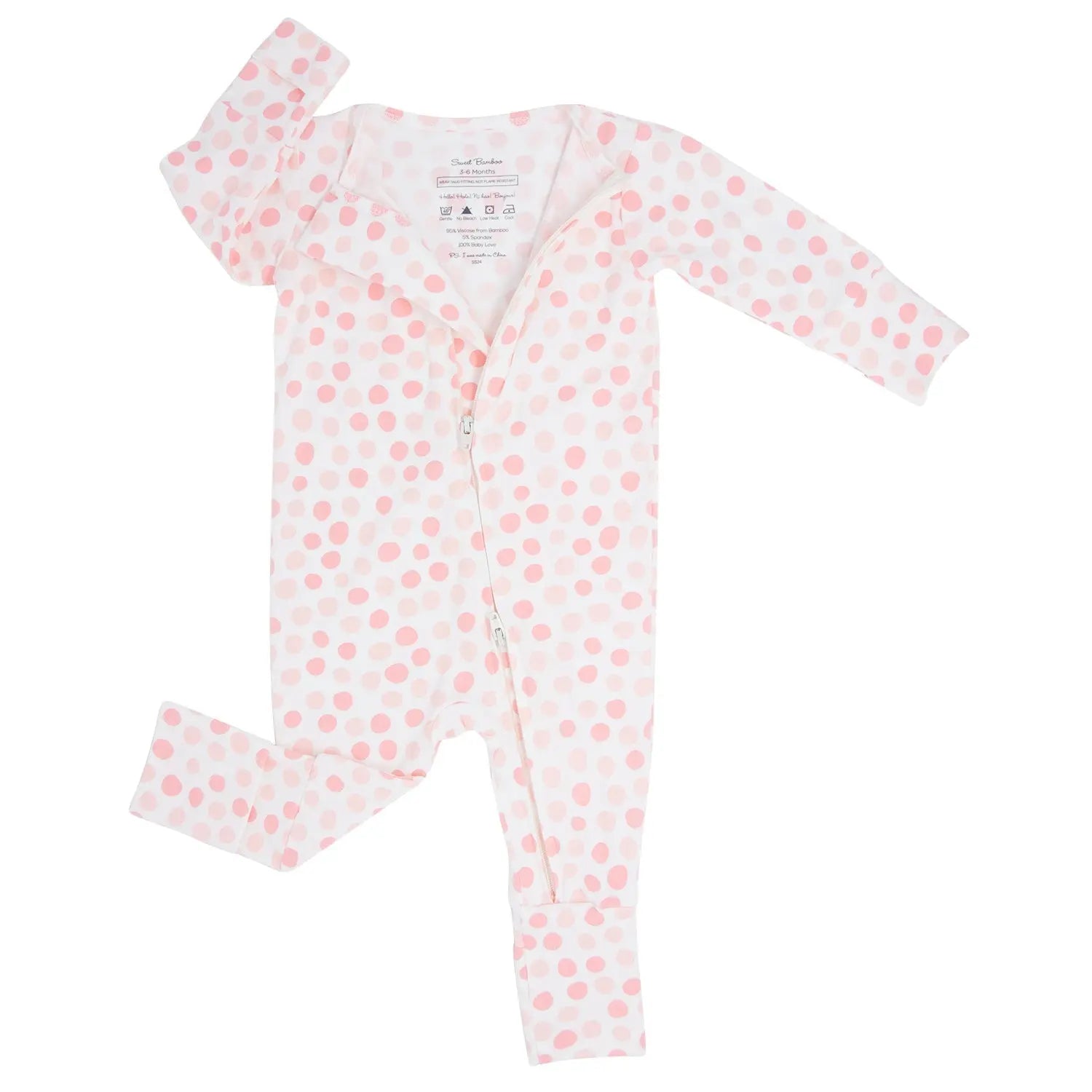 Sweet Bamboo Convertible Baby Romper with Two Way Zip for Easy Diaper Changes - Apparel & Accessories > Clothing > Baby & Toddler Clothing > Baby & Toddler Outfits Rompers