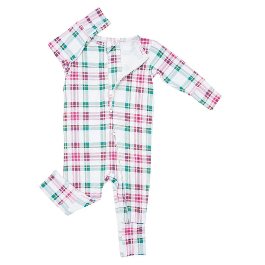 Convertible Baby Romper with Two Way Zip and Fold Over Legs Sweet Bamboo