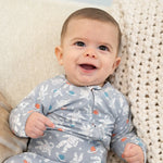 Convertible Baby Romper with Two Way Zip and Fold Over Legs Sweet Bamboo