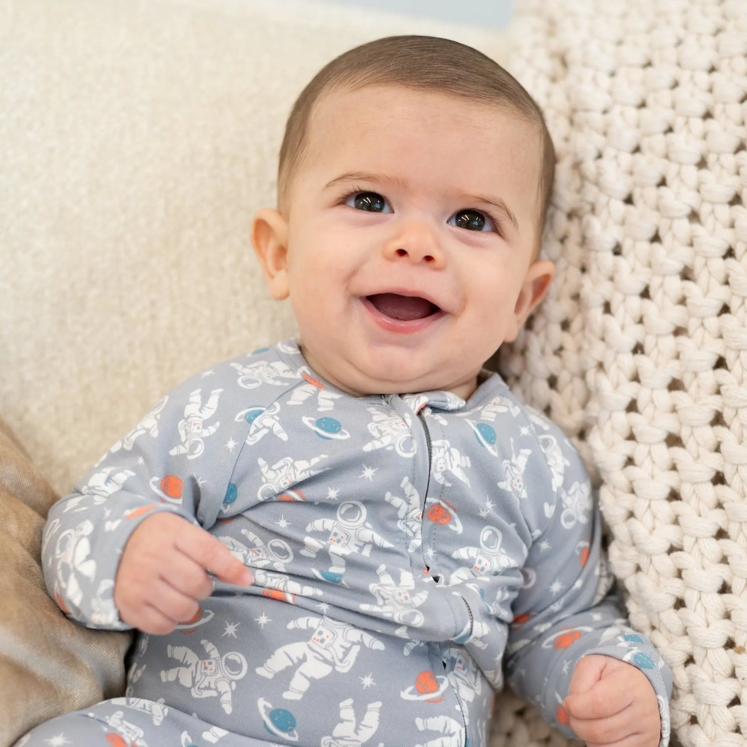 Convertible Baby Romper with Two Way Zip and Fold Over Legs Sweet Bamboo