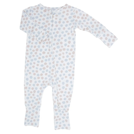 Convertible Baby Romper with Two Way Zip and Fold Over Legs Sweet Bamboo