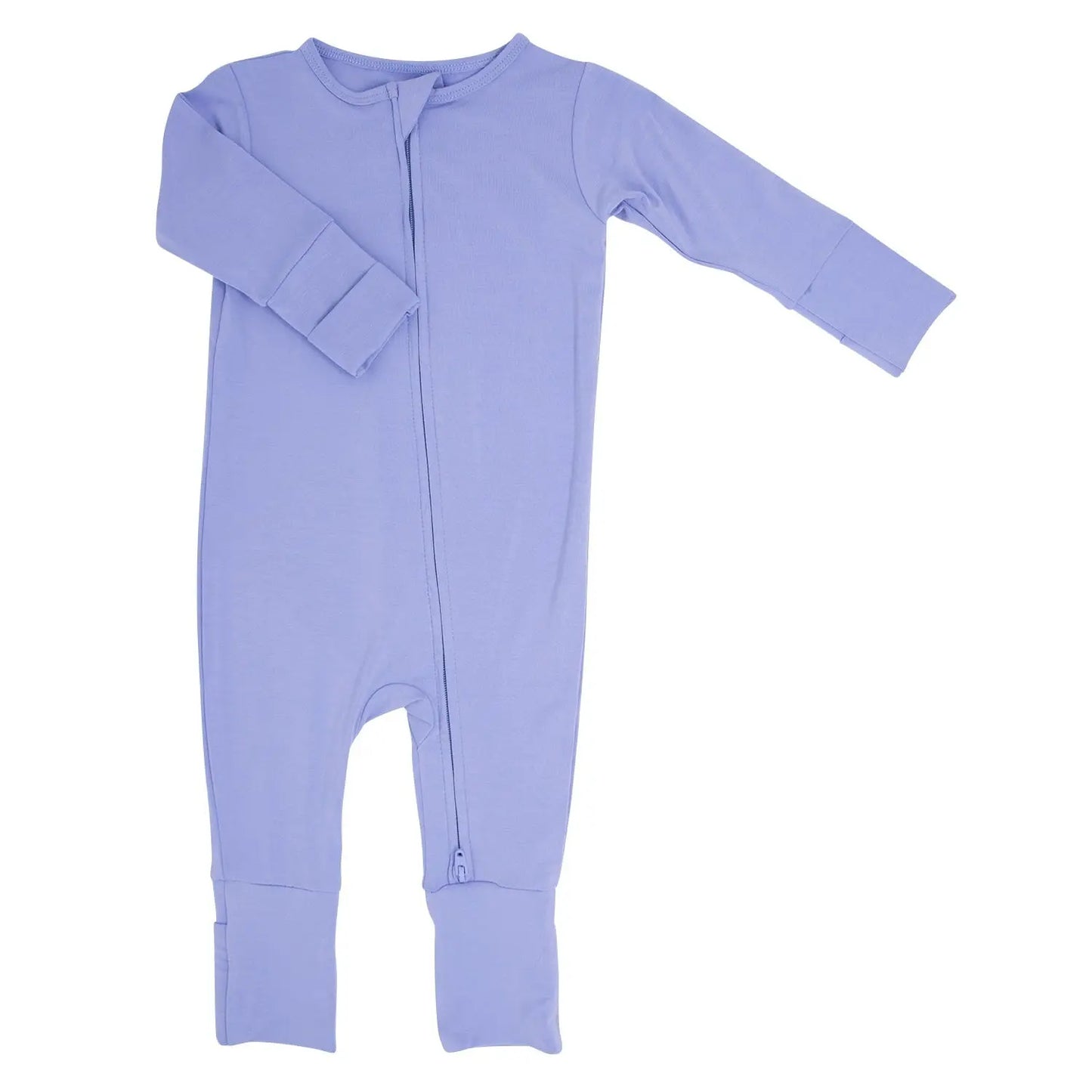 Convertible Baby Romper with Two Way Zip and Fold Over Legs Sweet Bamboo
