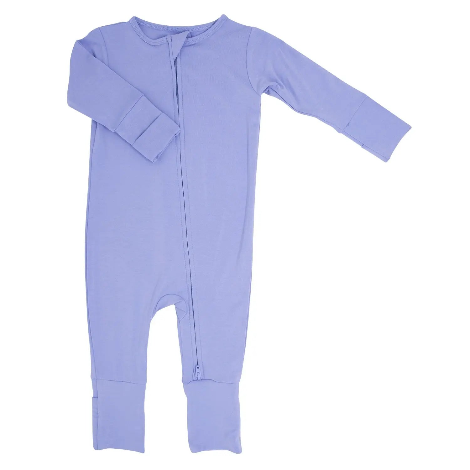 Convertible Baby Romper with Two Way Zip and Fold Over Legs Sweet Bamboo