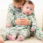 Convertible Baby Romper With 2 Way Zip And Fold Over Legs Sweet Bamboo