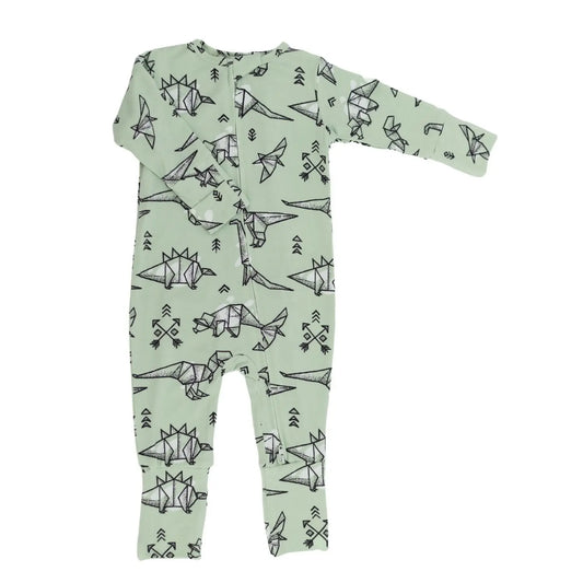 Convertible Baby Romper With Two Way Zip And Fold Over Legs Sweet Bamboo