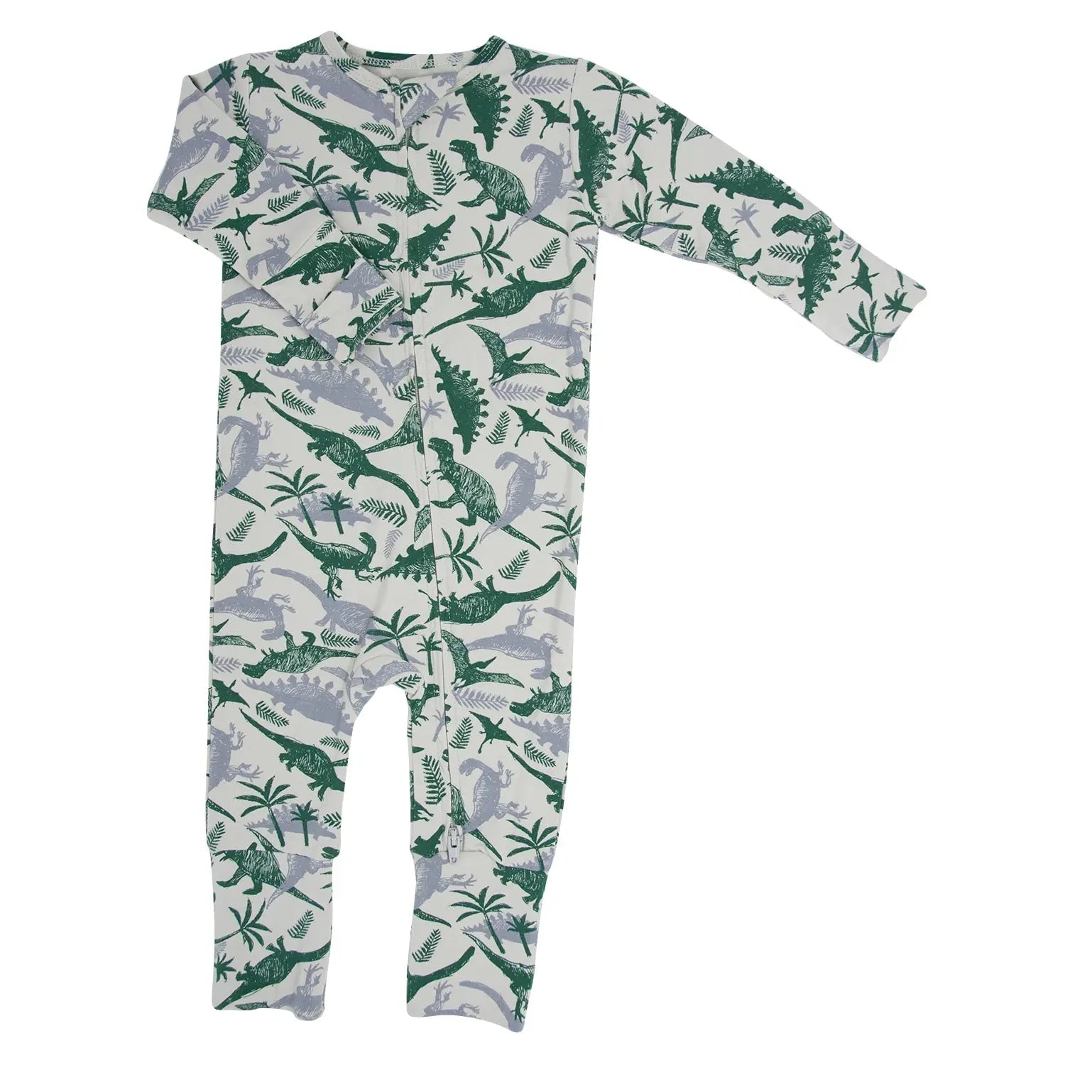 Convertible Baby Romper With 2 Way Zip And Fold Over Legs Sweet Bamboo