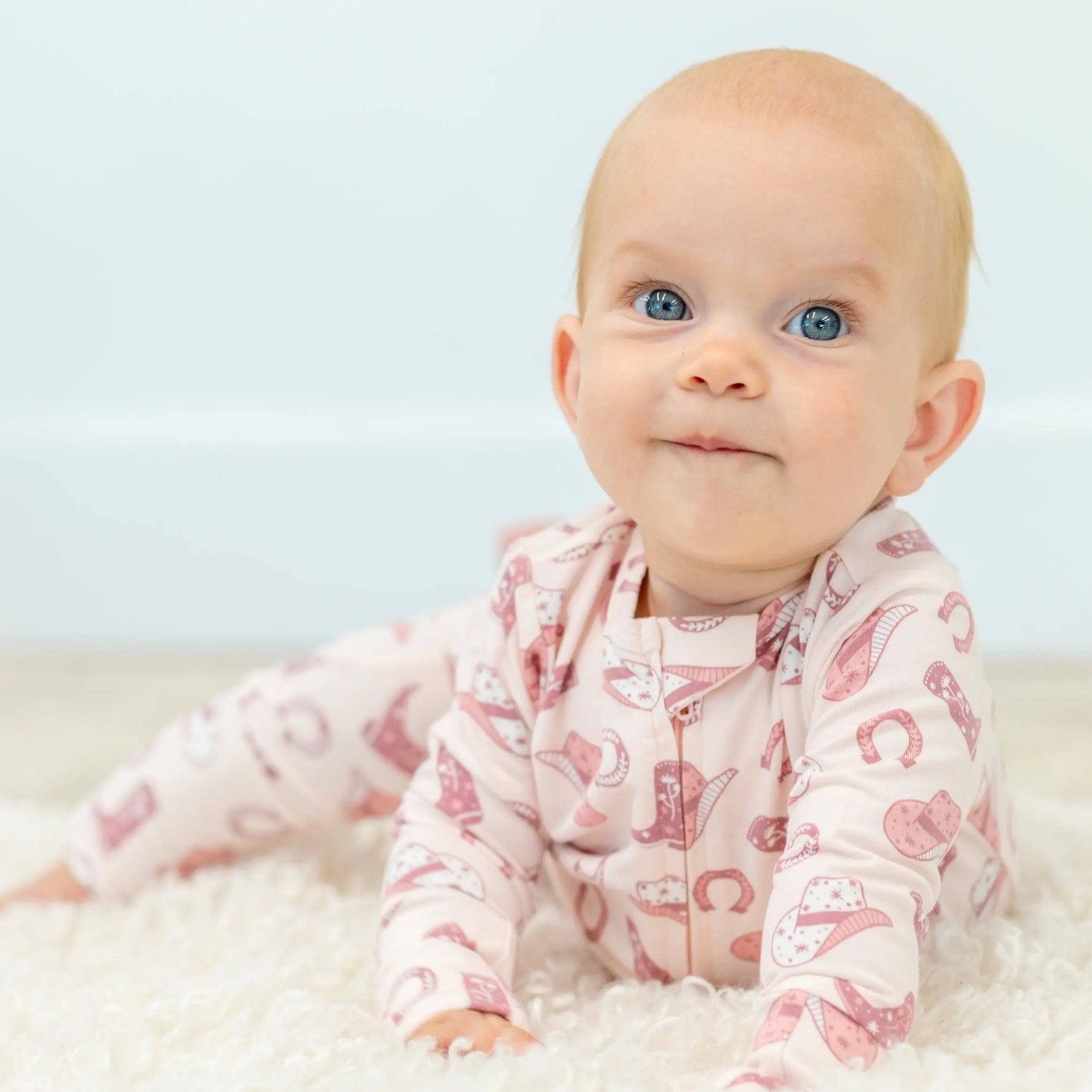 Sweet Bamboo Cute Pink Western Boots Romper with Convertible Design for Baby Girls - Apparel & Accessories > Clothing > Baby & Toddler Clothing > Baby & Toddler Sleepwear Rompers