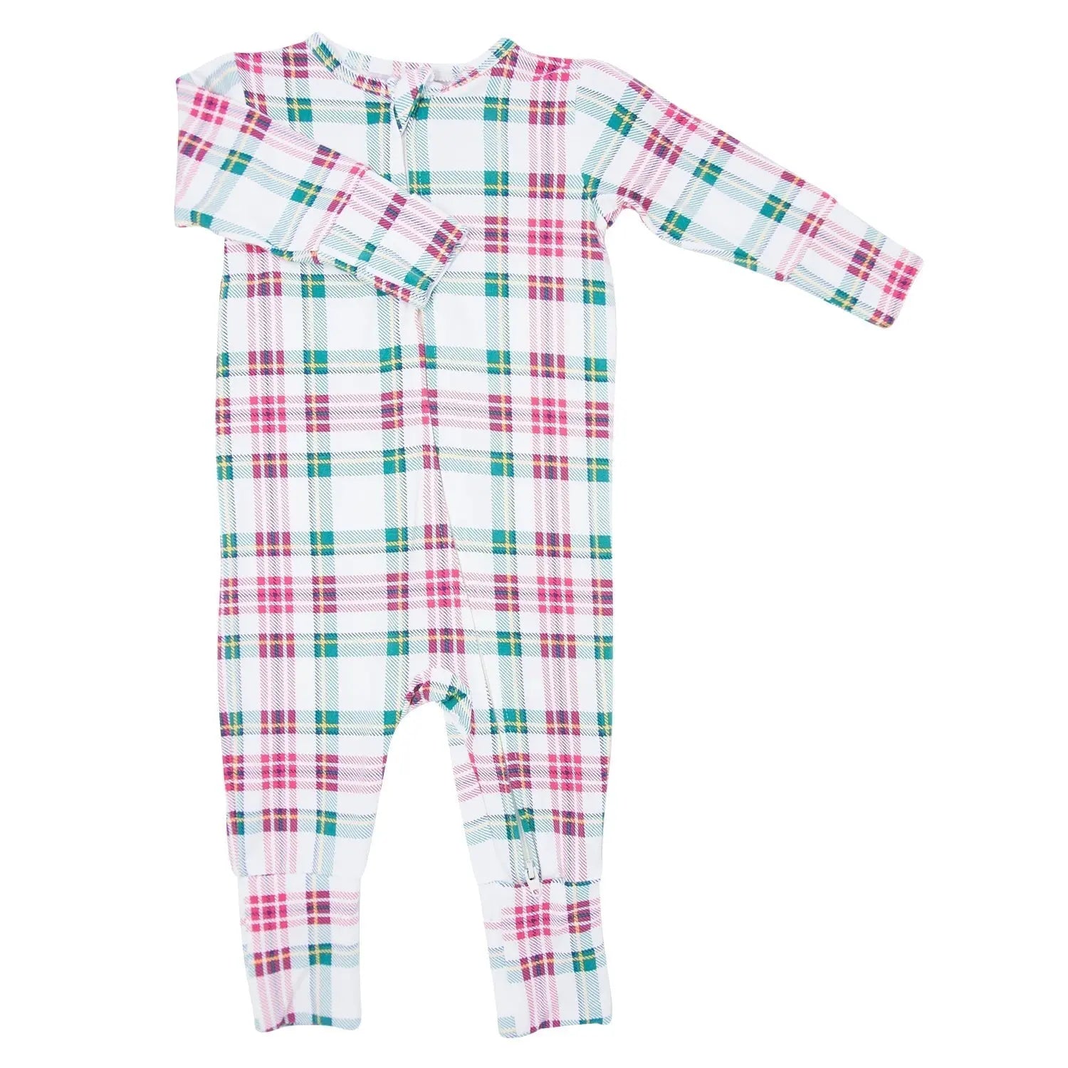 Convertible Baby Romper with Two Way Zip and Fold Over Legs Sweet Bamboo