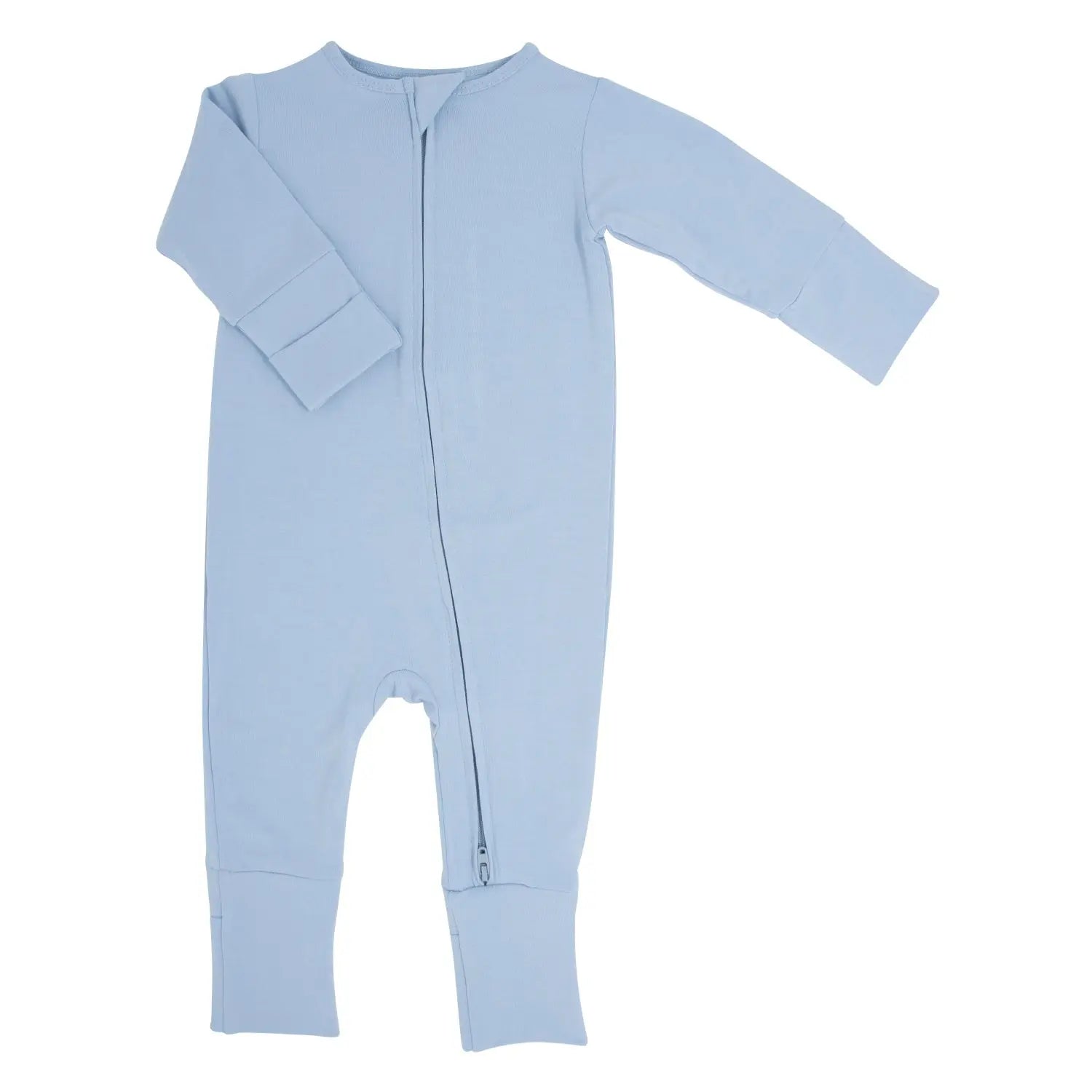 Convertible Baby Romper with Two Way Zip and Fold Over Legs for Easy Changing Sweet Bamboo
