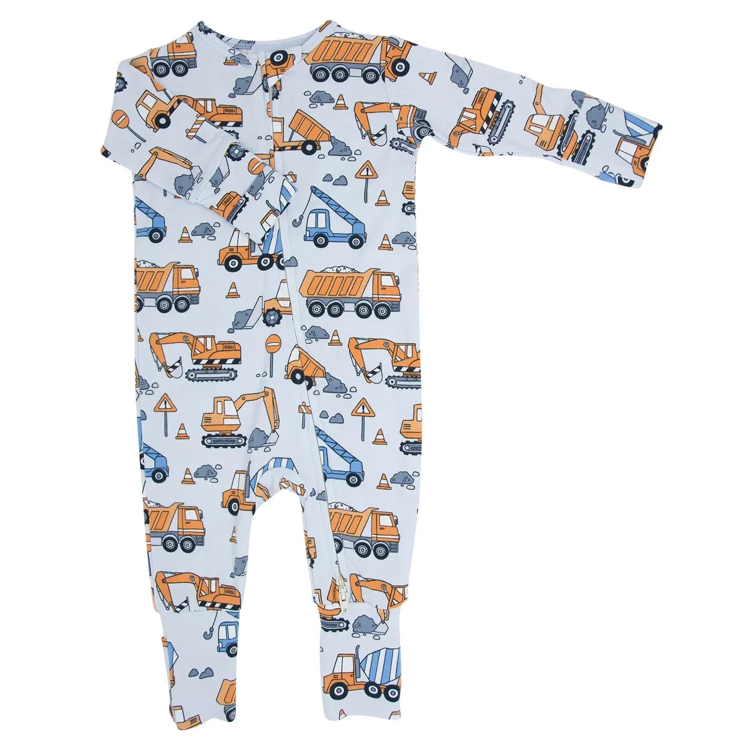 Convertible Baby Romper with Two Way Zip and Fold Over Legs for Easy Changing Sweet Bamboo