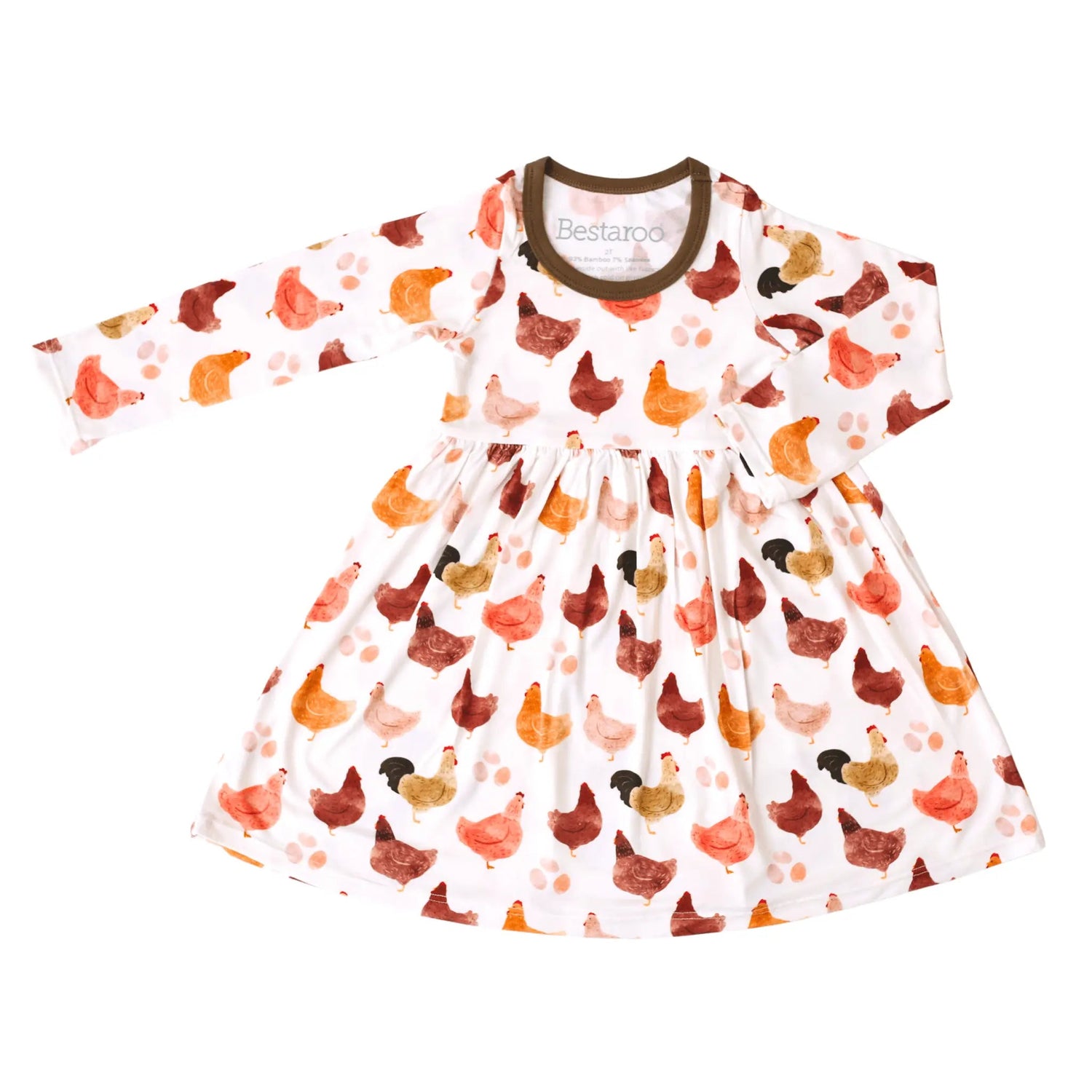 Bestaroo Cooped Up Cozy Dress Toadstool Print Bamboo Soft Kids - 