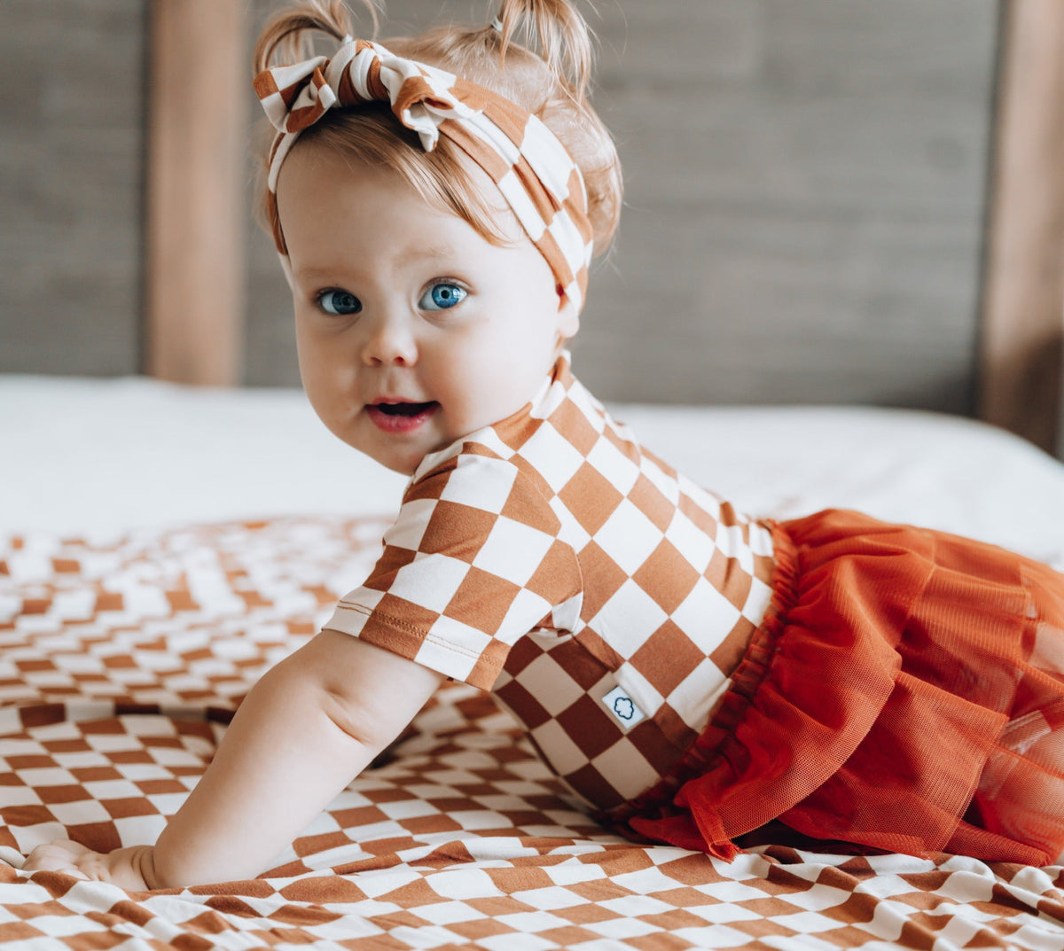 DREAM BIG LITTLE CO COPPER CHECKERS DREAM TUTU BODYSUIT DRESSEveretts Place