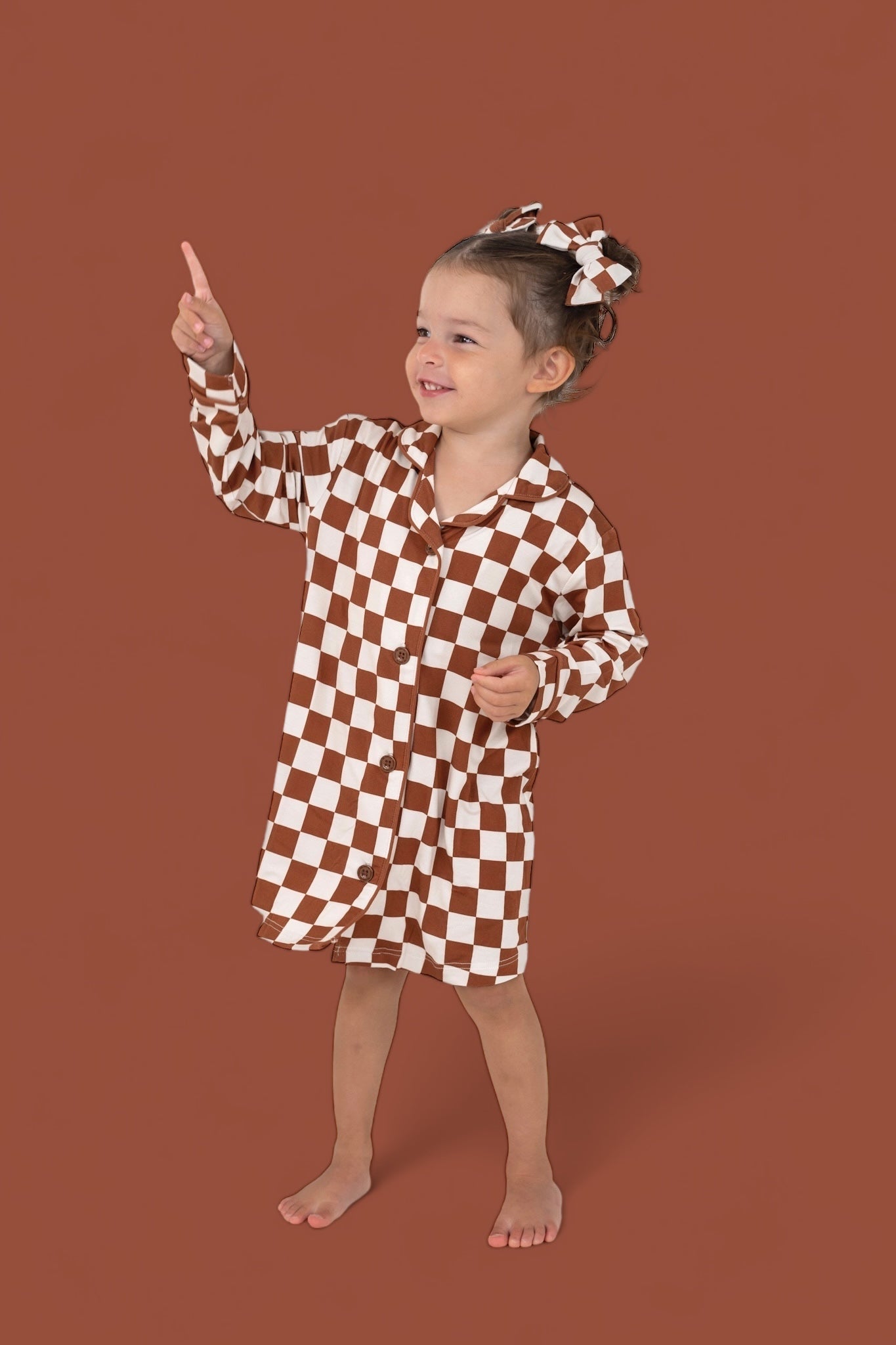 DREAM BIG LITTLE CO COPPER CHECKERS GIRL'S DREAM GOWNEveretts Place