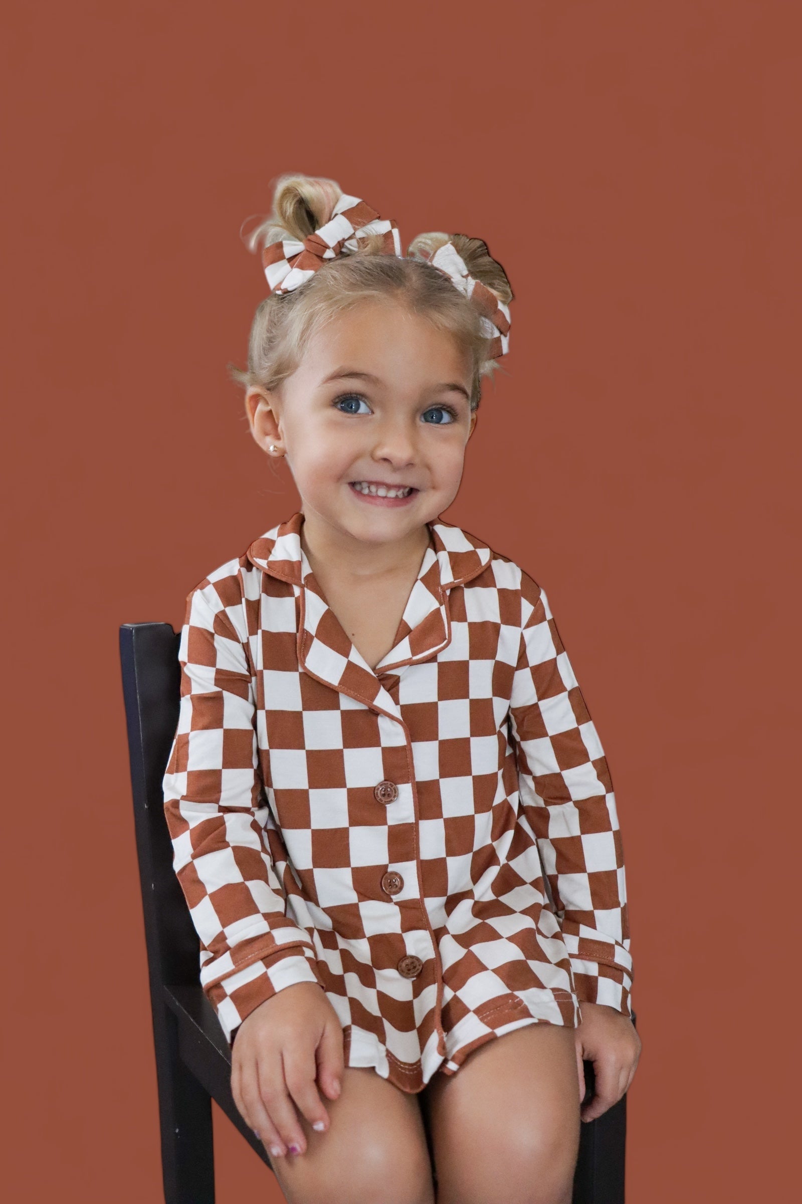DREAM BIG LITTLE CO COPPER CHECKERS GIRL'S DREAM GOWNEveretts Place