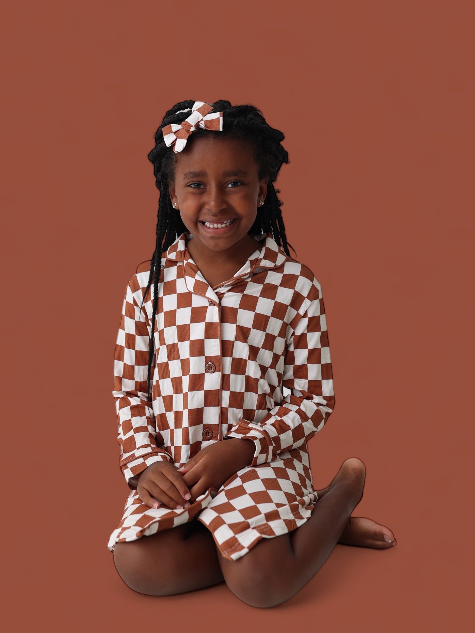 DREAM BIG LITTLE CO COPPER CHECKERS GIRL'S DREAM GOWNEveretts Place