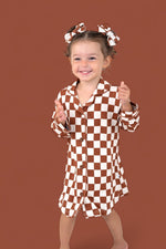 DREAM BIG LITTLE CO COPPER CHECKERS GIRL'S DREAM GOWNEveretts Place