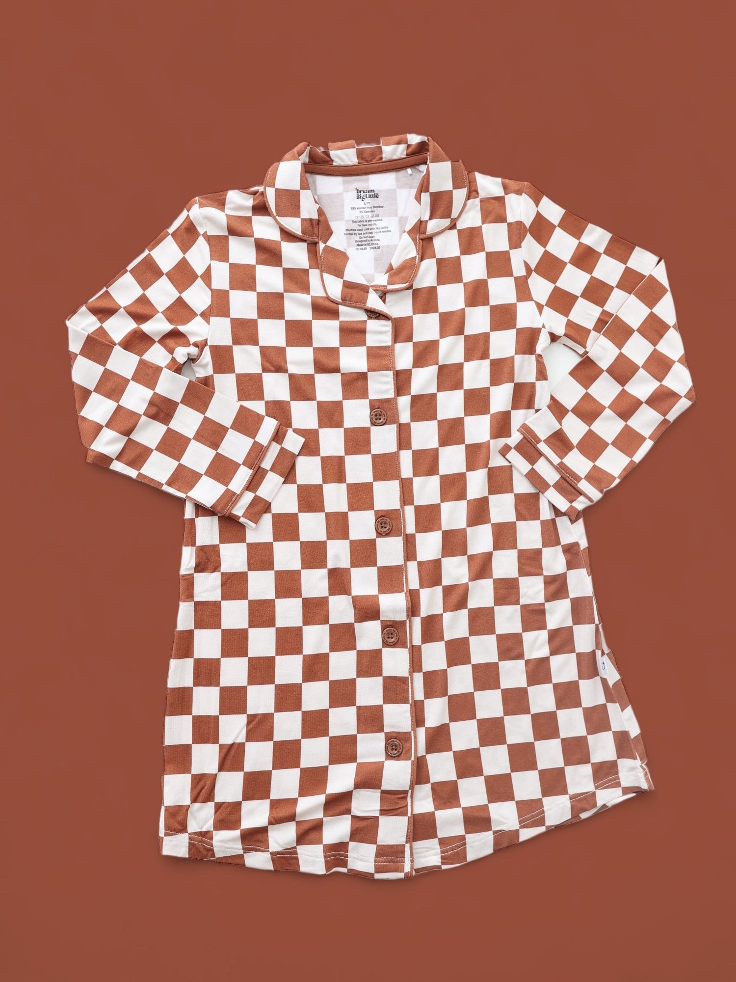 DREAM BIG LITTLE CO COPPER CHECKERS GIRL'S DREAM GOWNEveretts Place