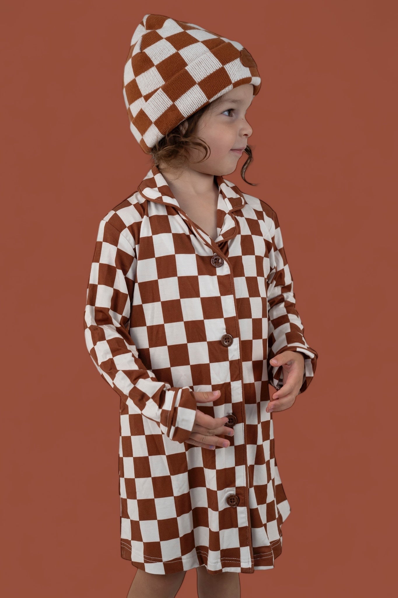 DREAM BIG LITTLE CO COPPER CHECKERS GIRL'S DREAM GOWNEveretts Place