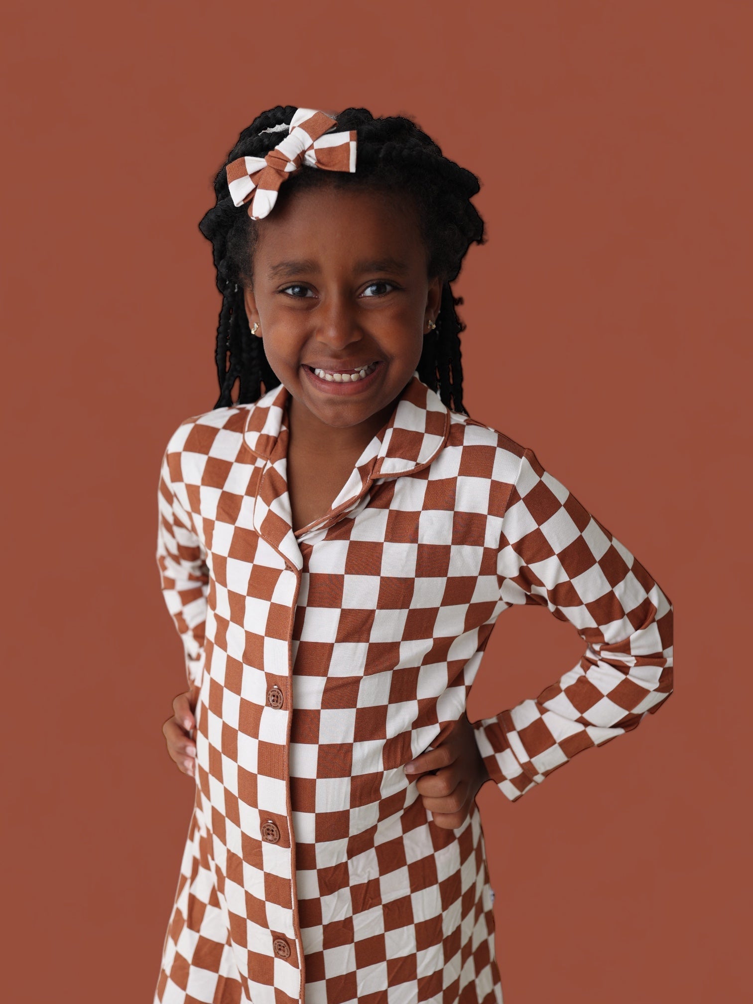 DREAM BIG LITTLE CO COPPER CHECKERS GIRL'S DREAM GOWNEveretts Place