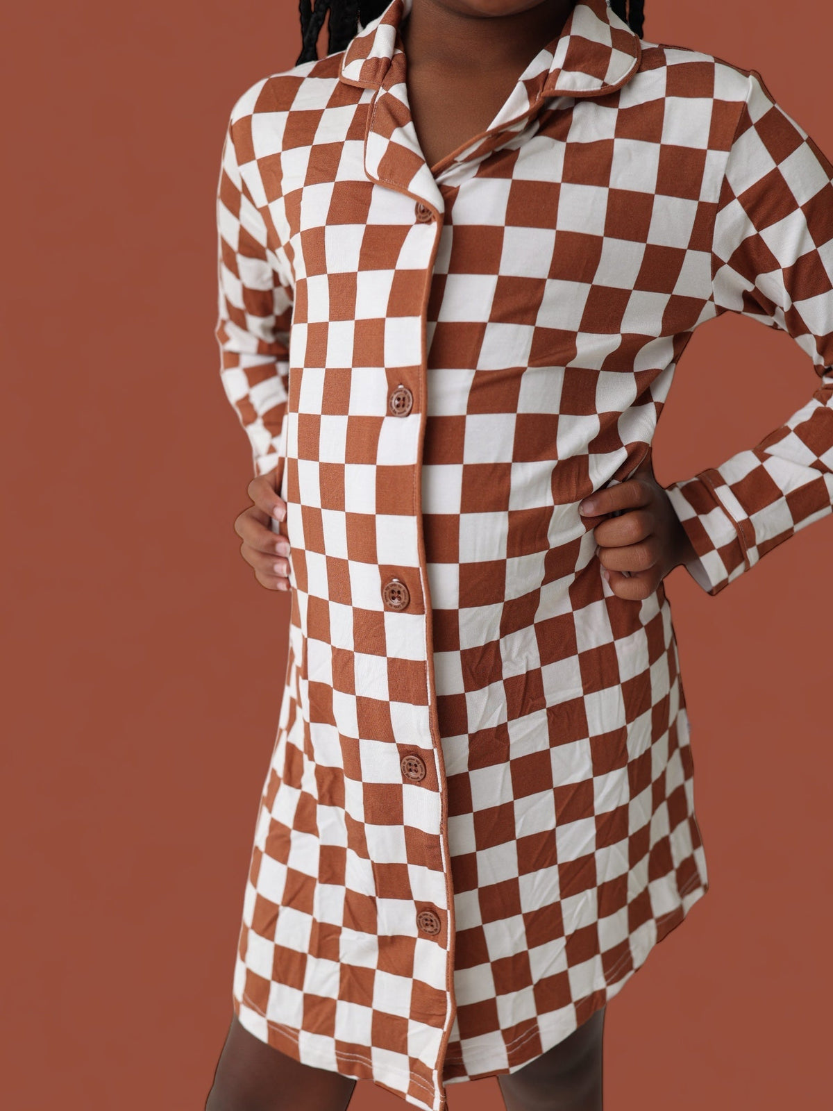 DREAM BIG LITTLE CO COPPER CHECKERS GIRL'S DREAM GOWNEveretts Place