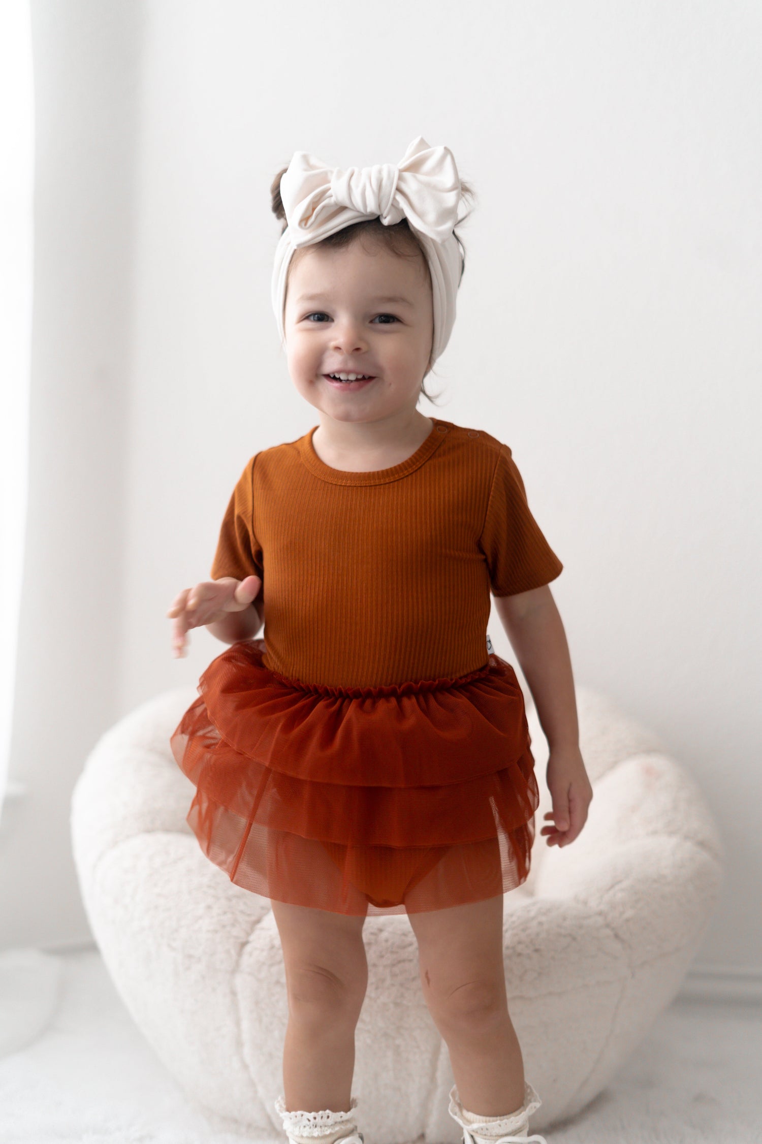 DREAM BIG LITTLE CO COPPER RIB DREAM TUTU BODYSUIT DRESSEveretts Place