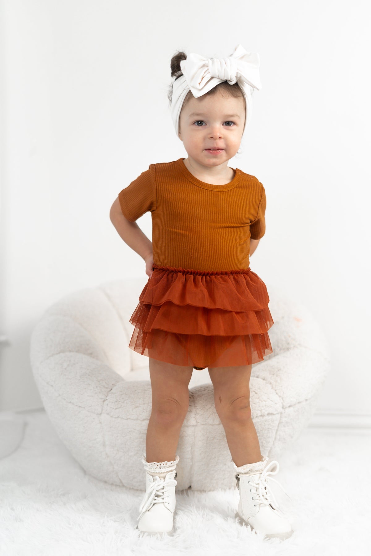 DREAM BIG LITTLE CO COPPER RIB DREAM TUTU BODYSUIT DRESSEveretts Place