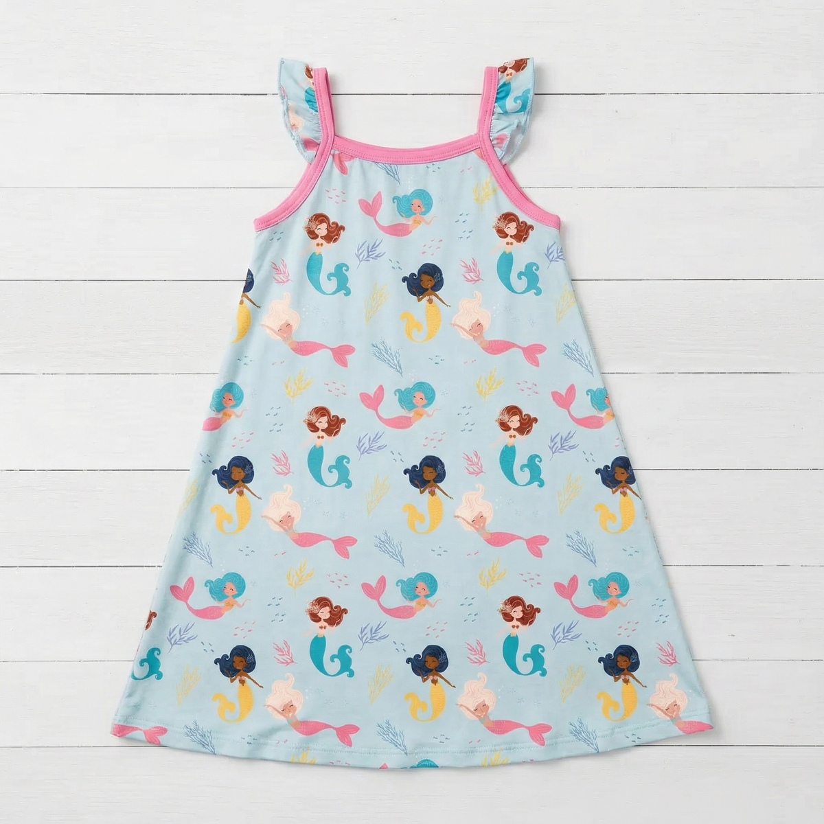 Coral Cuties Flutter Sleeve Dress by Bestaroo
