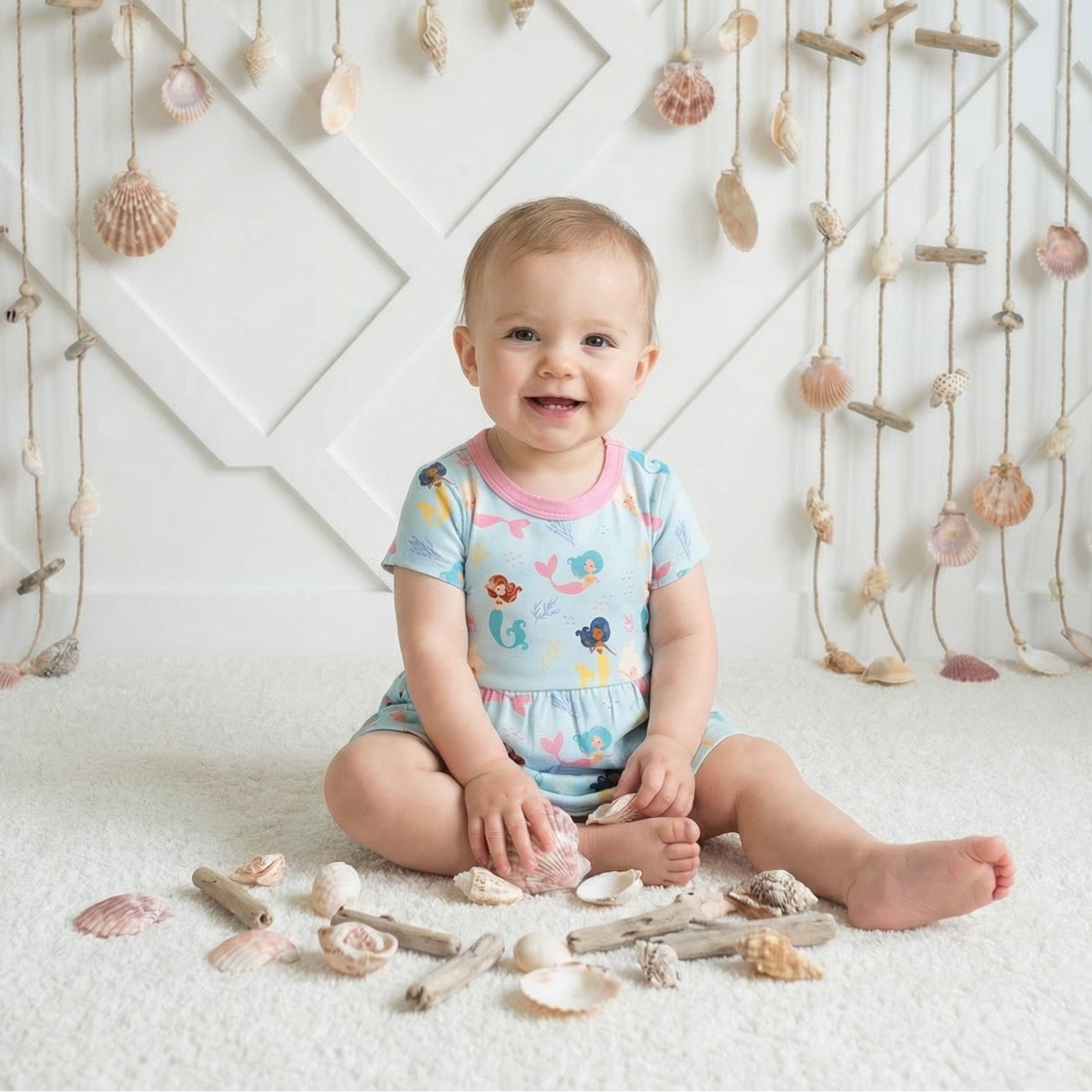 Coral Cuties S/S Bodysuit Dres by Bestaroo