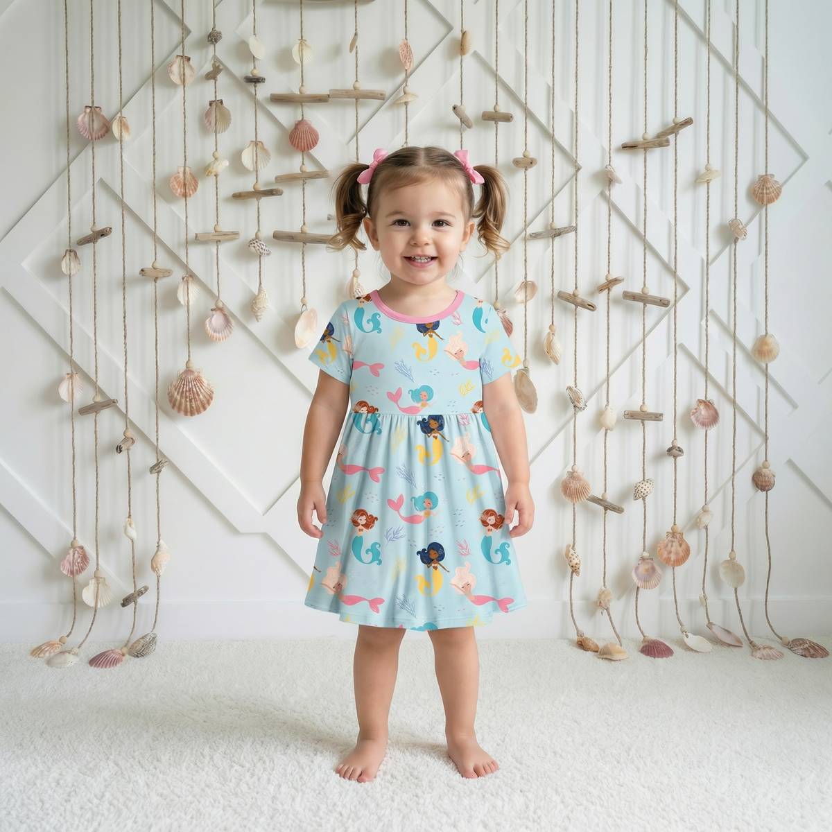 Coral Cuties S/S Dress by Bestaroo