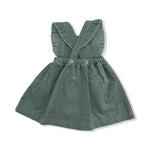Angel Dear Corduroy Pinafore Dress And Diaper Cover Apple Appliques - Everetts Place Boutique - 