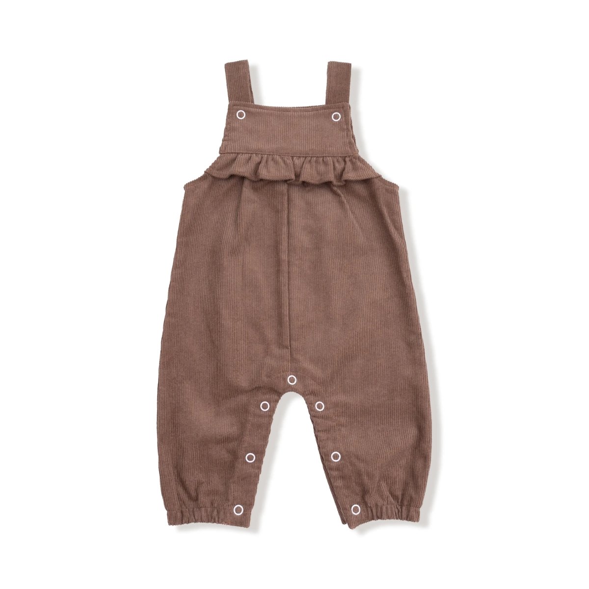 Angel Dear Corduroy Yoke Ruffle Overall For Girls Angel Dear Soft - Everetts Place Boutique - 