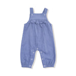Angel Dear Corduroy Yoke Ruffle Overall for Kids Girls Playwear - Everetts Place Boutique - 