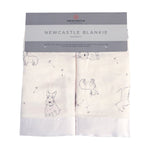 Newcastle Classics Corgi Bamboo Muslin Security Baby Blankie for Comfort and Cuddling - 