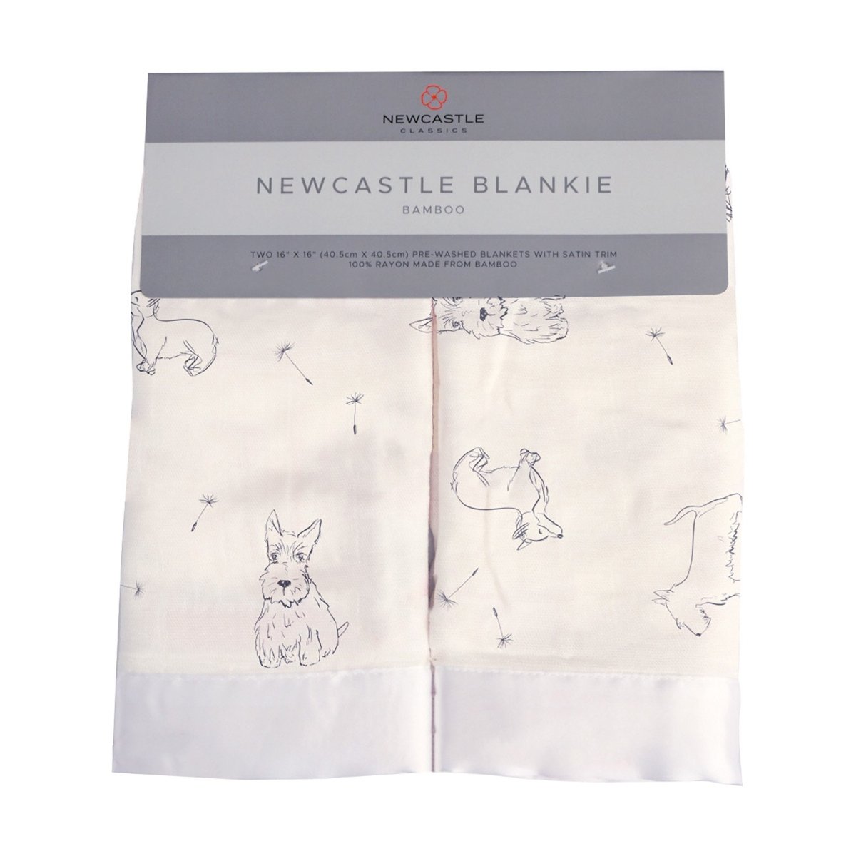 Newcastle Classics Corgi Bamboo Muslin Security Baby Blankie for Comfort and Cuddling - 