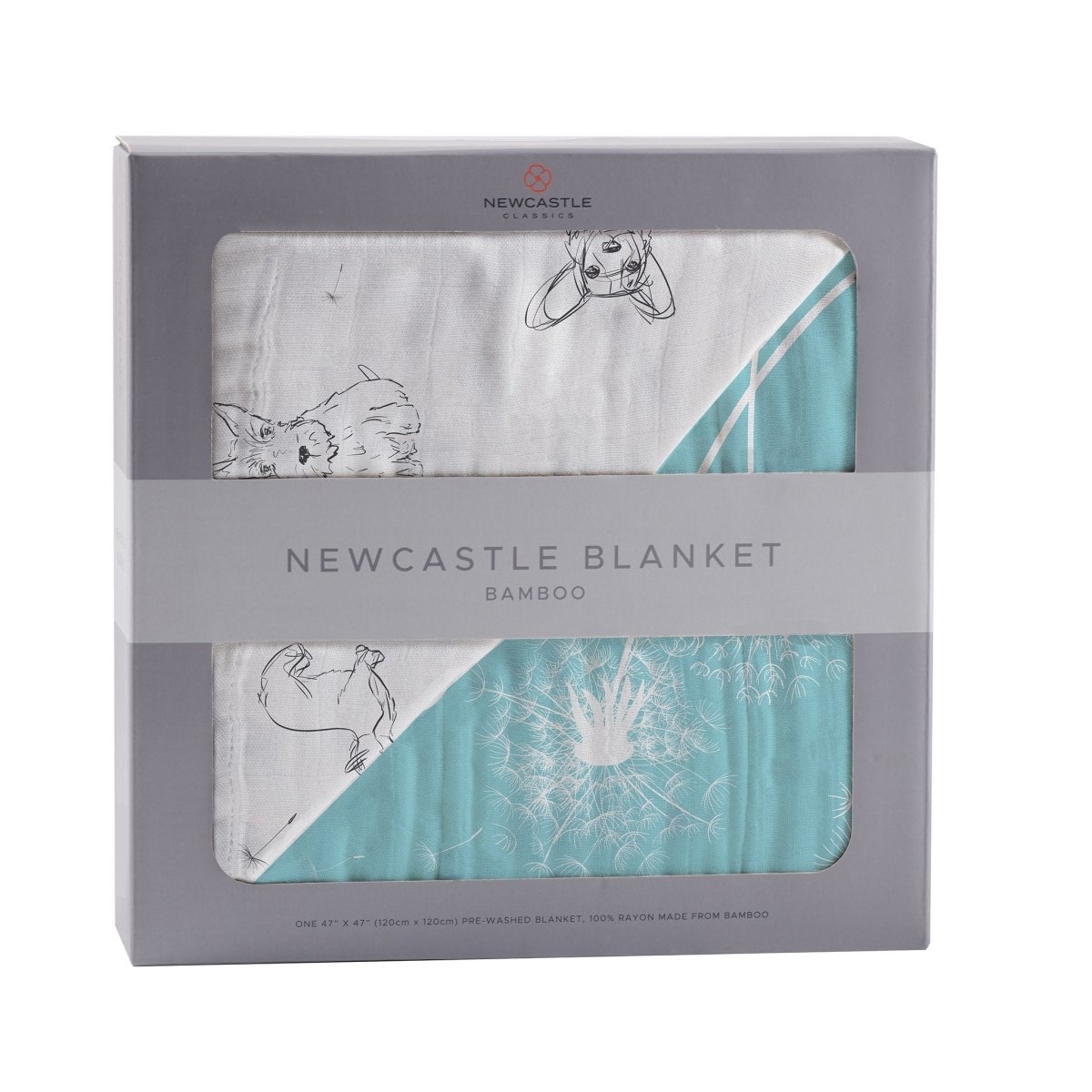 Newcastle Classics Corgi Dandelion Seeds Bamboo Muslin Blanket for Cozy Kids Adventures - 