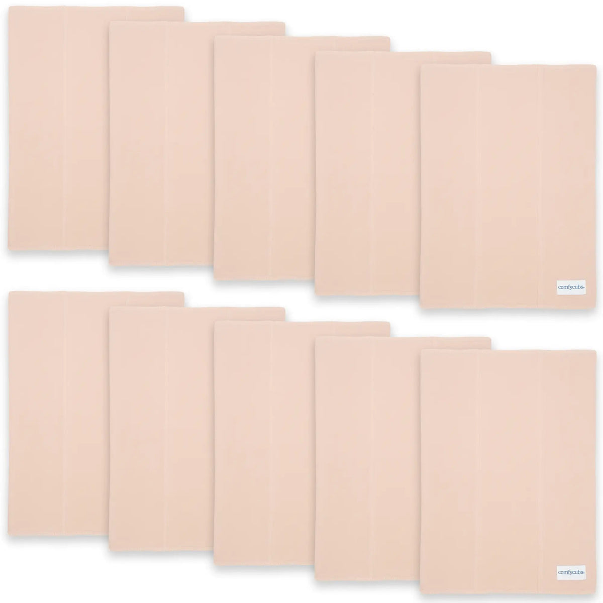 Comfy Cubs Cotton Burp Cloths in Blush - 