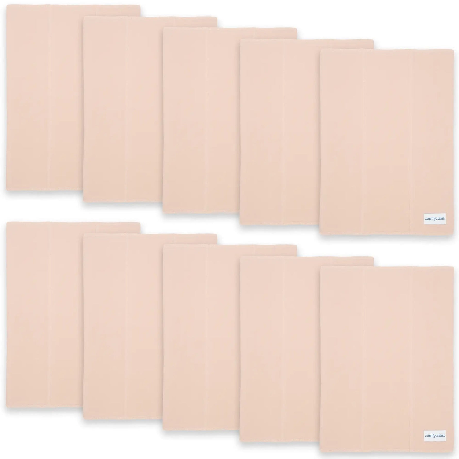 Comfy Cubs Cotton Burp Cloths in Blush - 