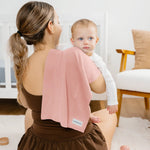 Comfy Cubs Cotton Burp Cloths in Bold Blush - 