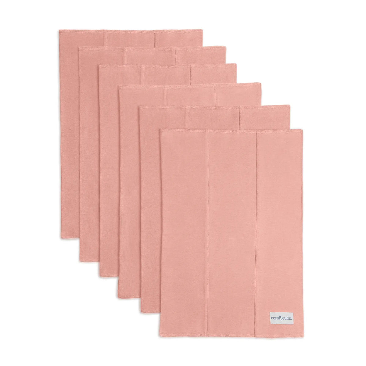 Comfy Cubs Cotton Burp Cloths in Bold Blush - 
