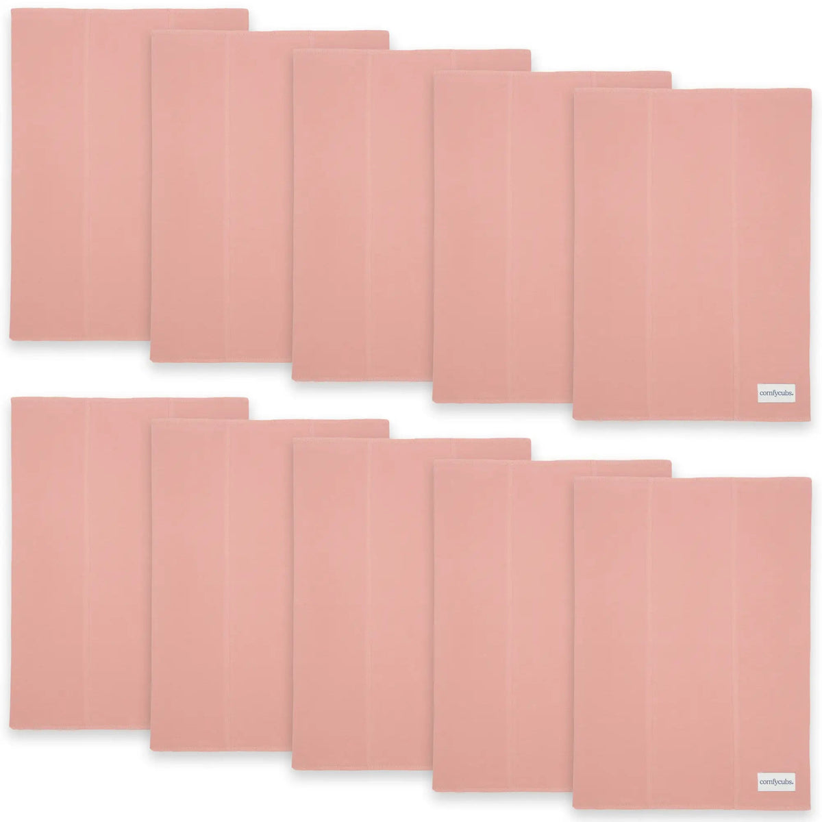 Comfy Cubs Cotton Burp Cloths in Bold Blush - 